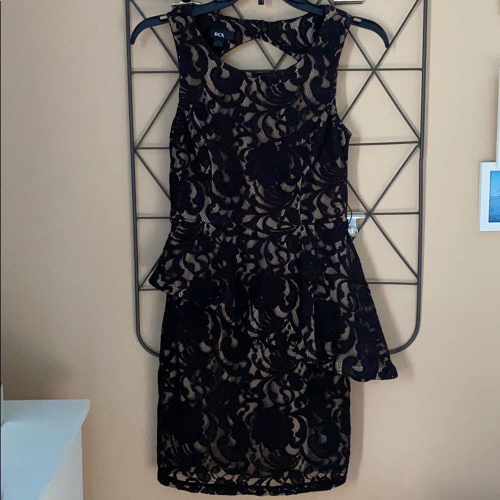 Black lace cocktail dress